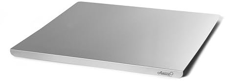 Gi.Metal Tagliere Spianatoia per impastare in Acciaio Inox con Tappetino antiscivolo - Tagliere da Cucina e Piano Lavoro Cucina multiuso (49x47cm, piega 2cm)