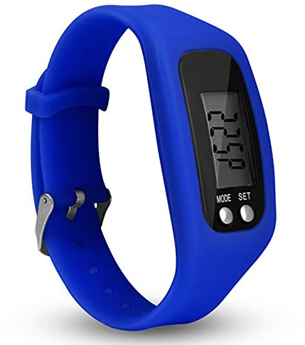 Syfinee Montre podomètre avec écran LCD - Podomètre simple - Fonctionnement facile - Pour la marche et le fitness - Bracelet numérique - Compteur de pas