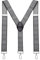 MASADA Bretelles pour hommes Mousqueton robustes 3,5 cm de large jusqu'à 195 cm de hauteur - Paisley gris