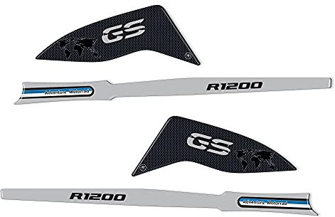 labelbike - 3D Harz Aufkleber Handprotektoren kompatibel mit BMW R 1200 GS 2013-2018 grau-grau