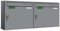 AL Briefkastensysteme Basic 2er Briefkasten RAL 9006 Weiß Aluminium Silber Edelstahl-farbig 2 Fach DIN A4 wetterfest Briefkastenanlage mit Posthaltebügel und 2 Namensschildern