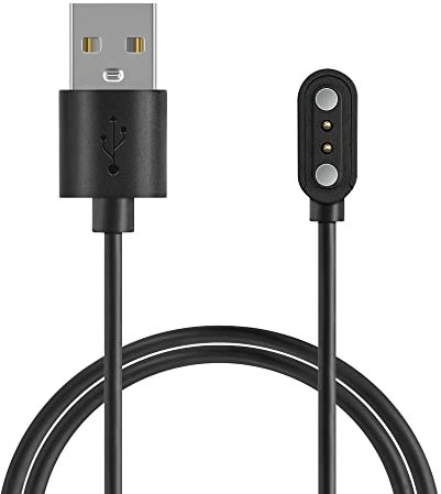 kwmobile USB Kabel Charger kompatibel mit Ticwatch GTH/Oppo Watch Free Ladekabel - Smart Watch Ersatzkabel - Fitnesstracker Aufladekabel in Schwarz