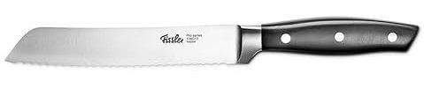 Fissler PROFI Brotmesser 180mm - Wellenschliff Hochwertig, Klinge 18cm, Brötchenmesser Spezialklingen Edelstahl geschmiedet - scharf, Brot Messer Rostfrei