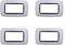 4 Pezzi Placche Compatibile Con Bticino Living, Placche Plastica Bombata (4 Posti/Moduli,Bianco)