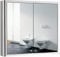 Spiegelschränke Edelstahl-Badezimmerschrank Spiegel zweitüriger Badezimmer-Aufbewahrungsschrank Badezimmer-Kosmetik-Aufbewahrungsschrank (Color : Silver, Size : 80x70x13cm) (Silver