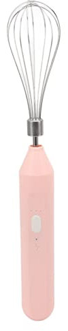Machine à Mousse électrique Portative, Batteur à Oeufs électrique à Batterie 1200mah en Acier Inoxydable Rechargeable par USB Facile à Utiliser Portable pour la Cuisson à la Maison (Rose)