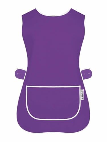 LINEN CLOSET Womens Tabards with Pockets for Men Ladies Cleaning Catering Chef Kitchen Aprons Unisex Hygea Tabard Apron Work Tabards
