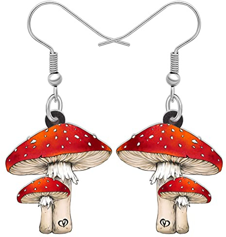 BAMAY Acryl Anime Pilz Ohrringe baumeln Schmuck Erklärung Ohrringe für Frauen Mädchen Geschenke Pflanze Blumen Ohrringe