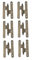 AZERODESIGN-Bisagras Puertas Madera-Bisagras para Puertas-Pernio Bisagra Puertas de Madera Interior-Material Acero con Remates-Pack 6 Unidades-Medidas100x57mm-Cantos Redondo(IZQUIERDA, BRONCE RUSTICO)