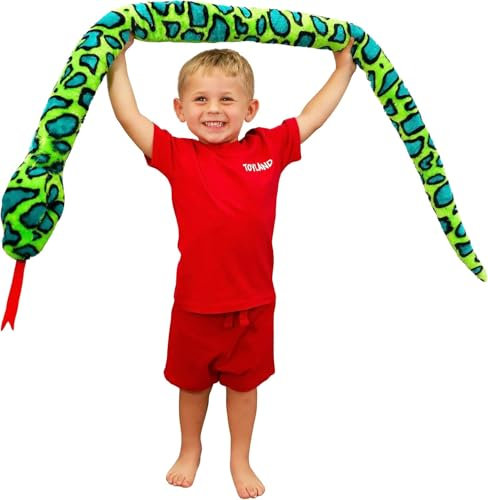 Toyland® 170 cm (5,5 Fuß) riesige zweifarbige Plüschschlange – 5 Verschiedene Designs – Plüschtiere für Kinder