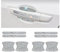 JNNJ 8 Stück Auto Türgriff Schutzfolie Pad, Universal Auto Strass Bling Glitzer Autotürgriff Kratzschutz Aufkleber, Bling Kristall Dekoration Autozubehör(Weiß)