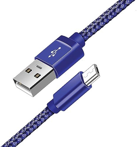 Micro USB Cable Android Charger Cable Braided Android Charger Lead Fast Charging Cable for Samsung Galaxy S6 S7 Edge S5 A10 A6 J3 J4 plus J5 J6 J7, Huawei LG Lenovo Moto E5, Tablet, PS4 (2 Meters)