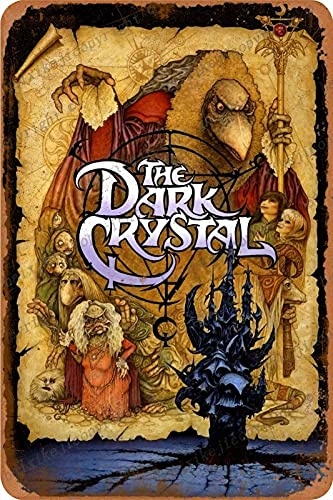 Bioprocess Póster de cristal oscuro con texto en inglés The Dark Crystal Poster Metal Sign Art Plate Art Plate Wall Decor Poster Metal Sign 20x30 cm