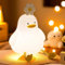 OKSANO Nachtlicht Kinder, Kawaii Warme Farbe Ente Baby Nachttischlampe Touch,USB-Aufladung Silikon Timing Led Akku Lampe Batterie, Tragbaren Nachtlampe Babyzimmer Geschenk (Ente)
