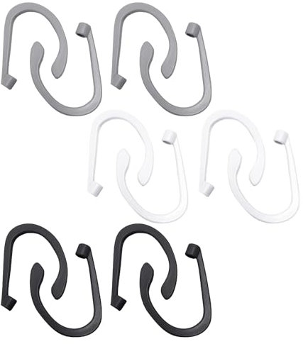 6 Pares de Ganchos Antipérdida para Auriculares - Fijación Universal de Silicona, Cordón de Seguridad para Correr y Deportes