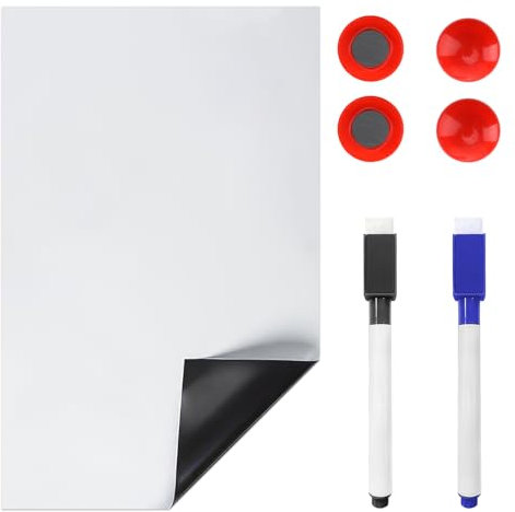 Magnettafel Kühlschrank A5, Magnetisch Familienplaner mit Magnet und Marker Whiteboard Kühlschrank Abwischbar Wochenplaner Dry Erase Wiederverwendbar Magnet Board Magnetisch (A5)
