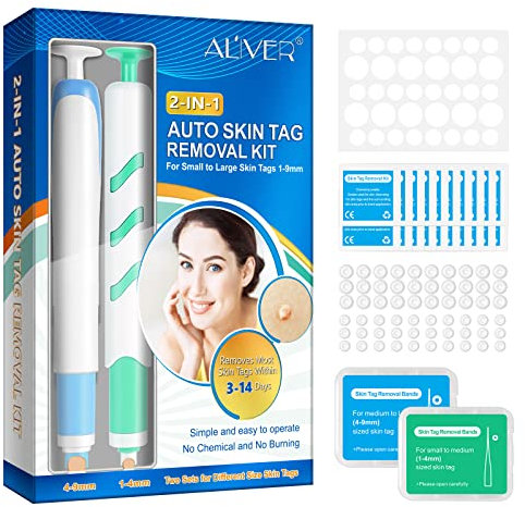 Skin Tag Removal-2in1 New Upgrade-Auto Skin Tag Removal Kit,for Small to Large Skin Tags(1-9mm)-Removes Most Skin Tags Within 3-14 Days