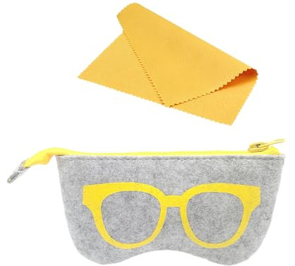HDGSAFD 1 custodia per occhiali, 1 panno per occhiali, custodia morbida per occhiali da donna, custodia per occhiali da sole, custodia ultra sottile, adatta per occhiali da sole, occhiali da lettura,