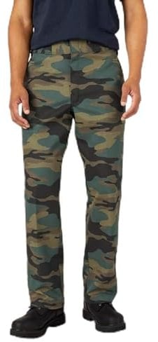 Dickies Mens Original 874 Work Pants, Hunter Green Camo, 34W x 30L