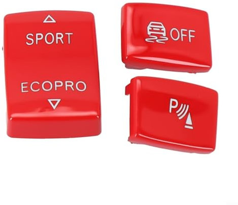 für ESP Off Sport ECO Pro P Taste Ersatz für 1 2 3 4 Serie F20 F22 F30 F32, rote Farbe, Material
