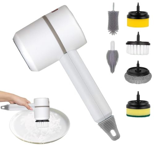 Brosse de nettoyage électrique, épurateur électrique pour le nettoyage, Brosse de nettoyage électrique à main, Brosse à chaussures automatique, brosse à vaisselle de cuisine rechargeable pour nettoyer