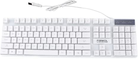 HOMSFOU 1pezzi Tastiera Gaming Cablata Con Retroilluminazione Led Per Computer e Laptop Design Ergonomico e Pratico Per Ufficio e Gaming