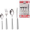 Maury's Set Di Posate Maury's, Confezione da 24 Pezzi, Realizzate In acciaio Inox Con manico Colorato, Ideali per ogni Occasione (Grigio, Mary)
