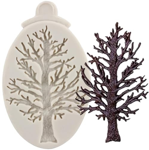 MINFEIDMS Christmas Tree Fondant Cake Silicone Moulds for Xmas Birthday Party Cake Decorating Cupcake Topper Chocolate Gum Paste Candy Polymer Clay