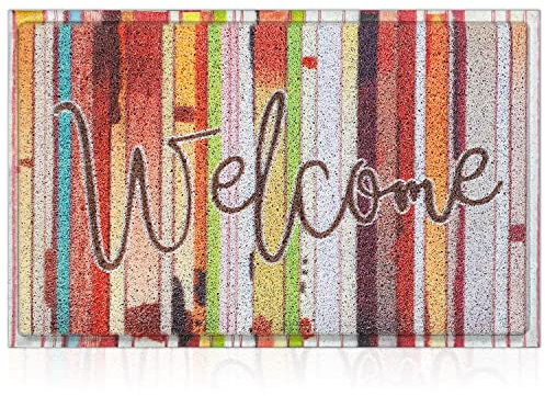 JJUUYOU Schmutzfangmatte Innen 60x90cm rutschfeste Maschinenwaschbare Fußmatte Sauberlaufmatte Eingangstürmatte mit Wasserabsorbierenden Eingang, Haustür & Flur,Colorful