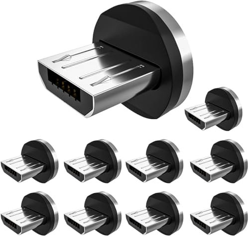Bojianxin Magnetic Connector Tips Head for Type C Android Devices (10 Pack), USB C Magnetic Phone Cable Adapter (for Micro USB)