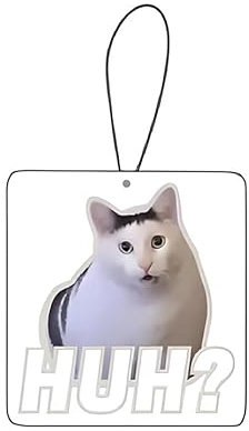 2x Huh Katze Duftbaum Auto lustig,Lufterfrischer auto, lustige Katzen Duftanhänger füs Auto - Meme Duftbaum 2er Set Katze