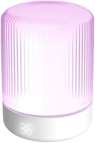 Lunartec Stimmungsleuchte: Kompaktes Akku-Nachtlicht mit Ausschalt-Timer, RGBW, USB-C, 1.200 mAh (Nachtlicht Kinder Akku, mit Timer & RGB, Baby)