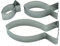 BekkiB - 3-er Set Ausstecher Fische - Spülmaschinengeeignete Fisch-Ausstechformen aus Edelstahl - Perfekt für Plätzchen & Tortendeko - 998518
