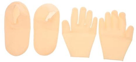 Beaupretty Calcetines y Guantes Hidratantes Para Pies y Manos Kit De Cuidado Para Piel Seca y Agrietada Reutilizables y Fáciles De Usar Diseño Ergonómico Para Comodidad Prolongada