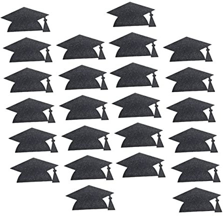 Milisten 24stücke Graduation Aufkleber Form Eines Absolventenhuts Glitzernde Papieretiketten Für Feierlichkeiten Geschenkverpackungen Und Dekorationen Abschlussfeier