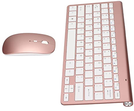 Wireless Keyboard and Mouse Combo, 2.4G Full Sized 78 Keys Silent USB Keyboard with Mouse, Plug Play for WINDOWS PC Mac Desktop Computer