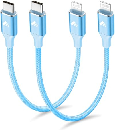 USB C to Lightning Cable [Apple MFi Certified] 2Pack 30CM iPhone Fast Charger Cable Power Delivery Type C Charging Cord Compatible with iPhone 14 13 13 Pro Max 12 12 Pro Max, Blue