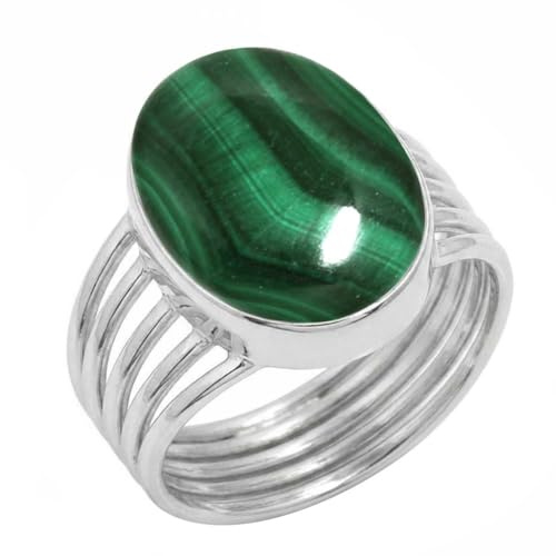 Boho Handgefertigter Schmuck Massiver Natürlicher Edelstein Labradorit, Karneol, Rosenquarz, Kristall Ovaler 925 Sterling Silber plattierter Ring Für Damen