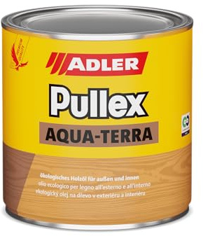 ADLER Pullex Aqua-Terra Adler C4Y Lärche 050045 2,5l | Lasur auf Basis nachwachsender Rohstoffe, matte natürliche Oberfläche, sehr wasserbeständig, langlebig und leicht streichbar