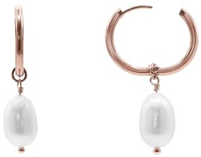 Heideman Creolen Maila Damen Edelstahl mit Perle weiß | Klassischer Ohrschmuck fürs Büro und den Alltag, schöne Geschenkidee für beste Freundin, hautfreundlich und nickelfrei