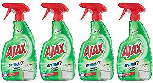 Ajax Optimal 7 Spray pour Cuisine 750 ml - Lot de 4