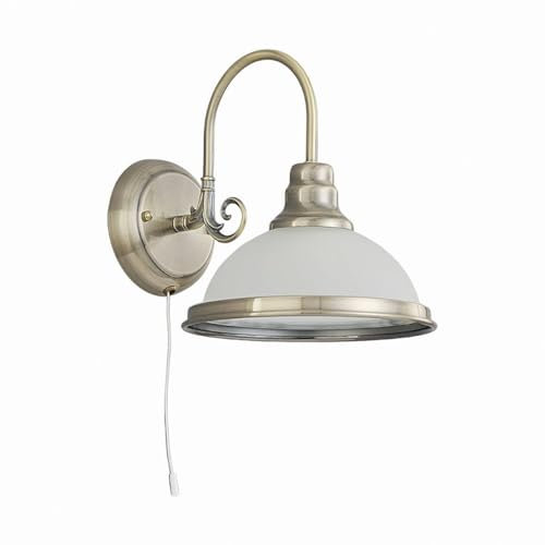 Lindby Wandleuchte, Wandlampe Innen 'Alicia' (Retro, Vintage, Antik) aus Glas (1 flammig, E27) - Wandstrahler, Wandbeleuchtung Schlafzimmer/Wohnzimmer, Wohnzimmerleuchte