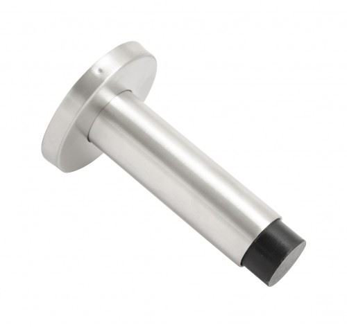 Dzina Projection Door Stop with Rose 90mm Satin Stainless Steel, Pack of 1