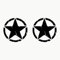 Autodomy Pack mit 2 Sticker Sterne | Militär Aufkleber Beständig gegen Regen und Sonne | Aufkleber für Auto 4x4 Offroad Geländewagen | Us Army Sticker (Schwarz, 15 cm)