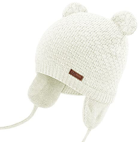 DRESHOW Cappello Bambino Berretti Neonato Ragazzi Ragazze Morbido Carino Orso Infantile Orecchio Berreto Caldo Cappello per Bambini per Autunno Inverno