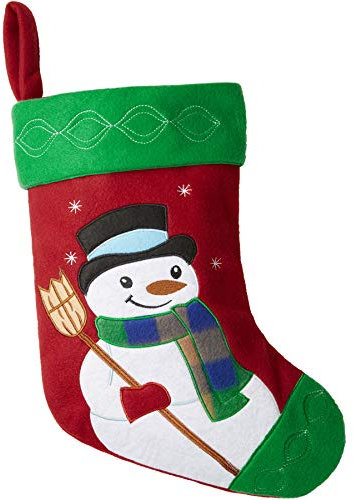 dressforfun 303313 Nikolausstiefel mit Schneemann Motiv, ca. 26 x 36,5 cm