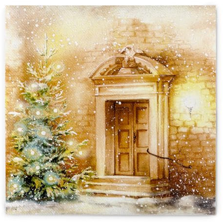 Mank Servietten 40x40 cm | Premium Einweg-Serviette | textilähnlich und saugstark | perfekt für Weihnachtsfeiern & Adventsfeiern | Weihnachtsservietten | Weihnachten | (50, Airlaid)