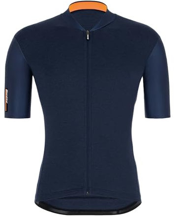 Santini Maglia Ciclismo Uomo Colore (M, Blu Nautica)