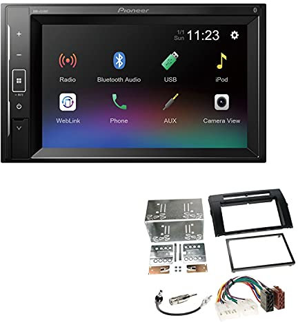 Pioneer DMH-A240BT 2-DIN Autoradio Bluetooth USB passend für Toyota Corolla Verso 2004-2009 schwarz