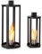 blumfeldt Fiamme Cilindro - Caminetto a bioetanolo indoor, set di 2 pz., camini a bioetanolo da tavolo con 0,3 litri di volume cad, biocamino da tavolo con combustione fino 4 ore, inodore, Nero